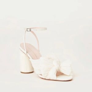 Loeffler Randall Camellia Pearl Pleated Bow Heel Size 9.5